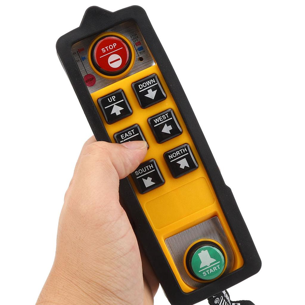 Hoist Controller Crane Accessory Double Handle Waterproof Acid Oil Resistant Anti Fall 800MHz(DC24V )