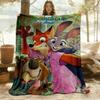 1pc Zootopia Outdoor Blanket Lightweight Flannel, All-Season Use for Sofa, Bed, Travel, Camping, Living Room, Office, Couch034