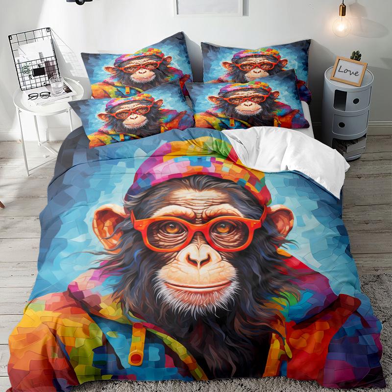 Animation Series 3D Digital Printing Three-Piece Bedding Kit Bed Sheet Quilt Cover