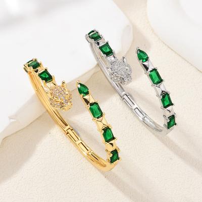 Zircon Snake-shaped Opening Fashionable Versatile Light Luxury High-end Women's Bracelet