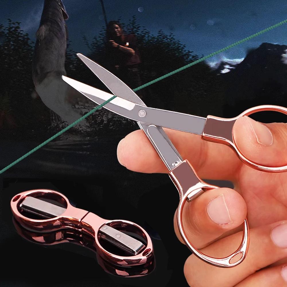 Folding Scissors Pocket Travel Small Crafts Sharp Blade Emergency Mini Foldable Travel Embroidery Scissor Thread Tailor Scissors