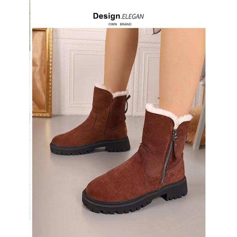 

Женские зимние сапоги, новые бархатные женские туфли, термосапоги, утепленные хлопковые туфли, женские сапоги 43 кирпич красный