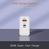120W Super Fast Charge PD+USB Universal Mobile Phone Charger with EU/US/UK Plug
