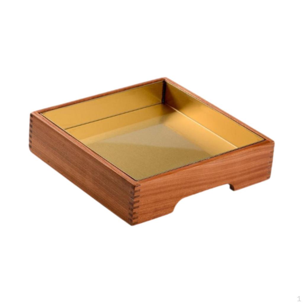 Ice Serving Tray Plate Wood Seafood Dish Cold Food Display Platter Sashimi for Parties