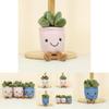 Adorable Plush Succulent Keychain Soft Toy Potted Plant Doll With Tulip Design