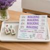 4 Pcs Mahjong Line Reader, American Mahjongg Scoring Card with Rules, Sliding Line Guide for NMJL Card, Rummy Tile Tracker
