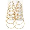 Versatile Women's Earrings: Slimming Influencer Style, 6-Pair Set of Smooth C-Hoops In Various Sizes - Simple & Fashionable