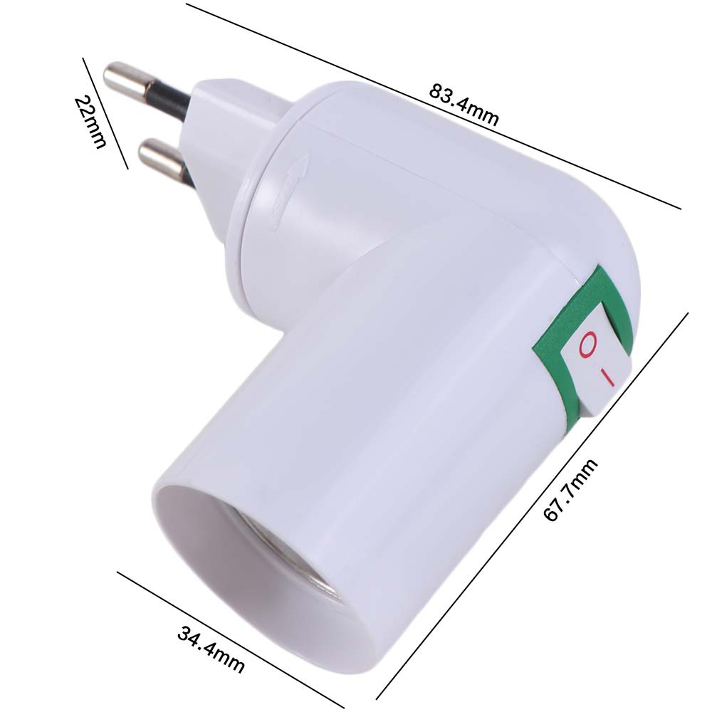 Quality Light Bulb Splitter Lamp Holder Socket Adapter Screw Converter E27 Bulb with On/Off Switch
