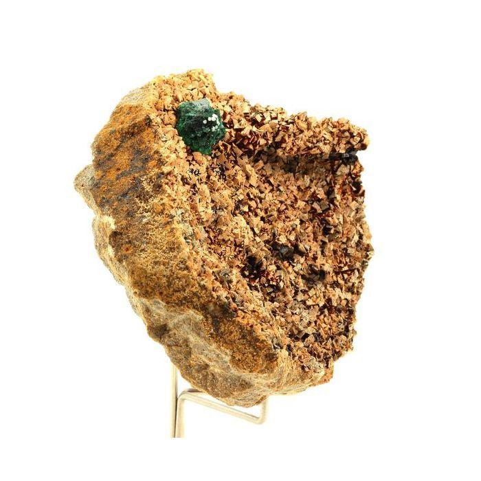Pierres et Minéraux. Ankerite + Chalcopyrite + Malachite. 819.9 ct. Viaduc de Millau, Aveyron, France. Rare.