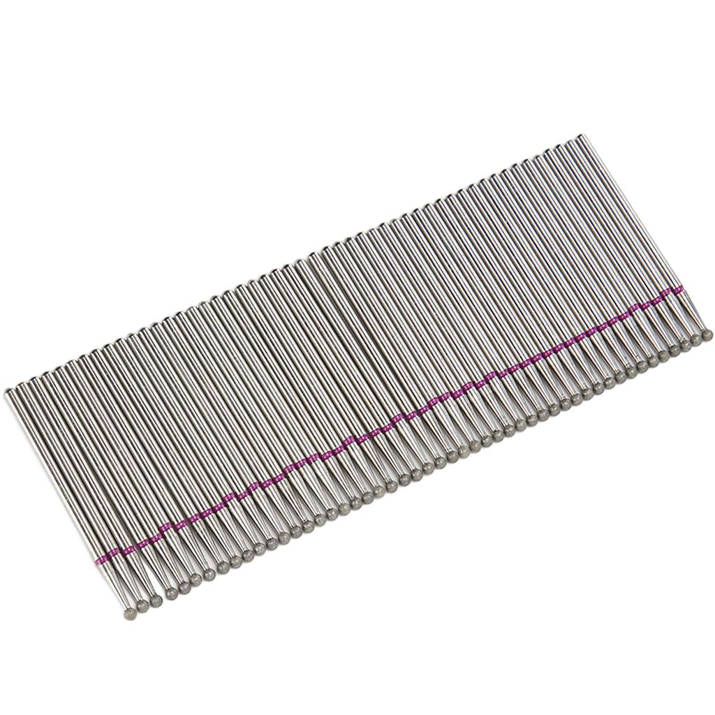 50pcs Nail Drill Bits Rotatable High Strength Emery Gel Nail Polishing Heads for Manicure Pedicure