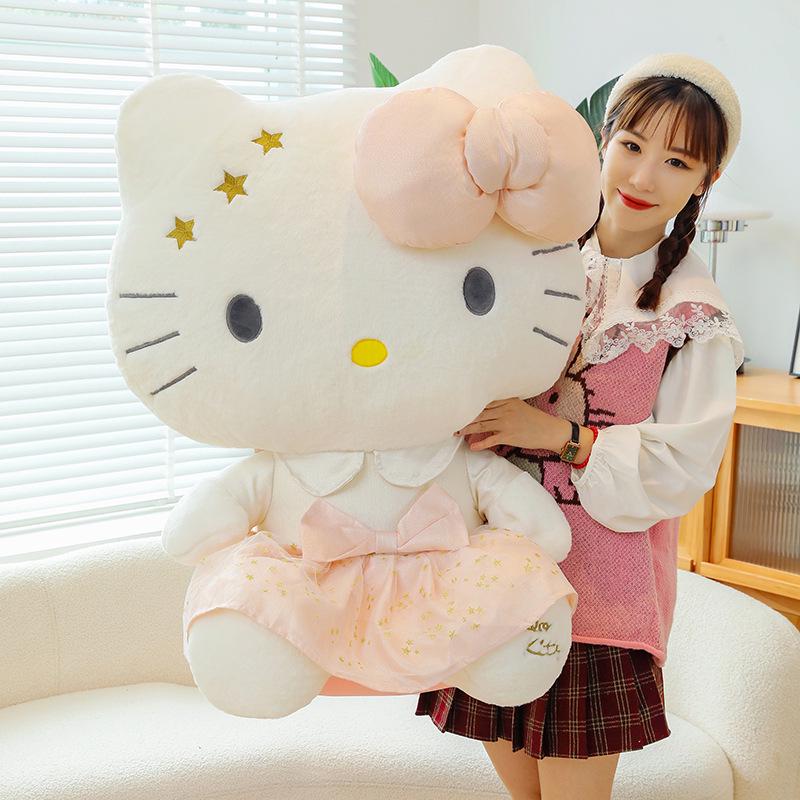 KT Плюшевая кукла-котенок Hello Kitty - Милая тканевая игрушка-кошка для девочек 40cm
