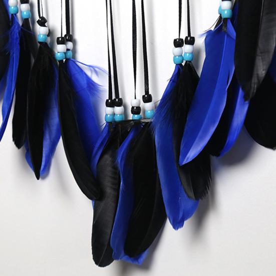 Boho Style Evil Eye Dream Catcher Handmade Blue Wall Hanging Woven Dream Catcher for Home Office Bedroom Living Room