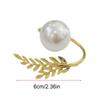 Pearl Napkin Rings 6 Pieces Table Buckle Decorations Gold Pearl Serviette Ring Buckle For Wedding Christmas Halloween Home