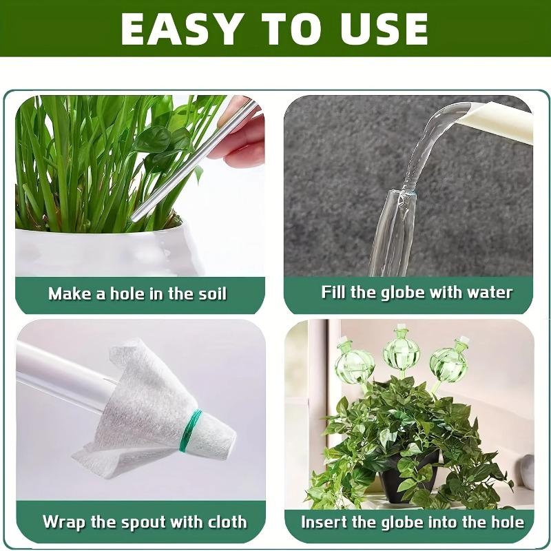 5 Automatic Watering Devices for Plants, Plastic Watering Balls with Automatic Watering Spikes, Cute Shaped Decorations