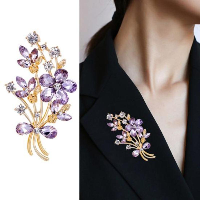 Accessori per costumi da donna eleganti con bouquet di strass lucidi intarsiati, colletto a scialle, sciarpa, distintivo