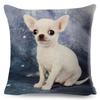 Cute Little Dog Chihuahua Cushion Cover Decor Lovely Pet Animal Pillowcase Polyester Throw Pillow Case for Sofa Home Car ,(1)