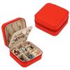 Jewelry Storage Box with Mirror, Compact Travel Case with Ring Rolls, Necklace Hooks and Zip-Around Closure Design
