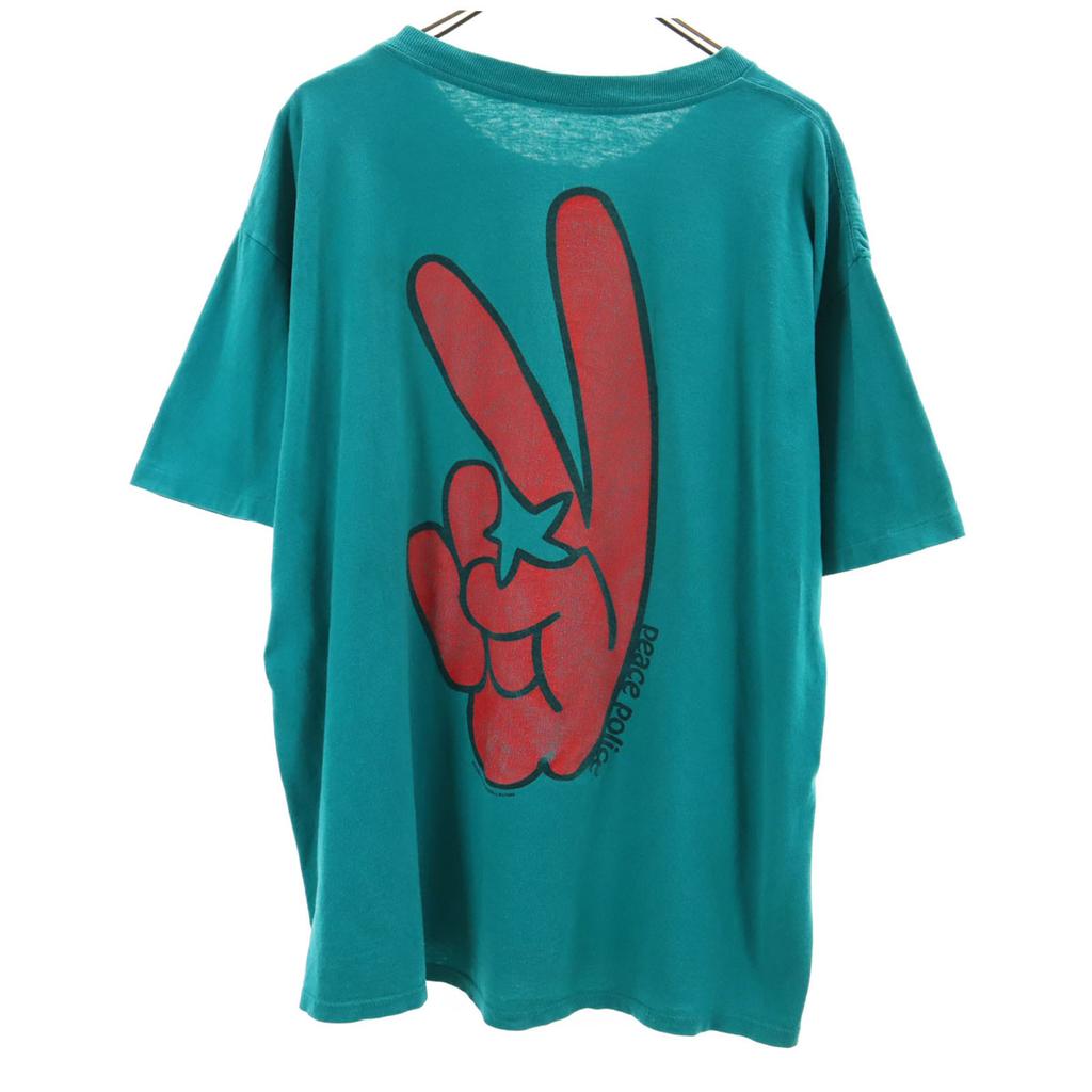 GOTCHA 90s Old Short sleeve T-shirt Turquoise Men's Used