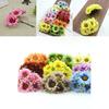 Lifelike 6pcs Artificial Gerbera Daisy Fake Silk Flower For Elegant Wedding Decor