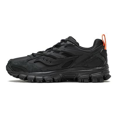 Cohesion Armor Comfortable Fabric Leather Slip Resistant Durable Breathable Low Top Casual Running Shoes Unisex Sneaker Black S79044-2