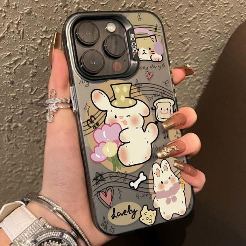 Music note cute animal creative hard shell 15 for apple 14promax mobile phone case 13 simple 12 anti-drop 11