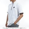Jun Rope Plaid Jacquard White & Men's UV-Resistant, Quick-Drying Short-Sleeve Half-Zip Shirt, (10)