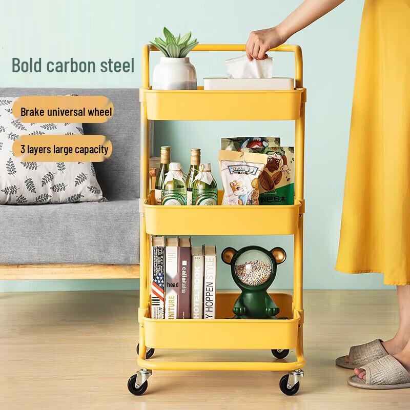 maxcook 3-Tier Rolling Kitchen Storage Cart