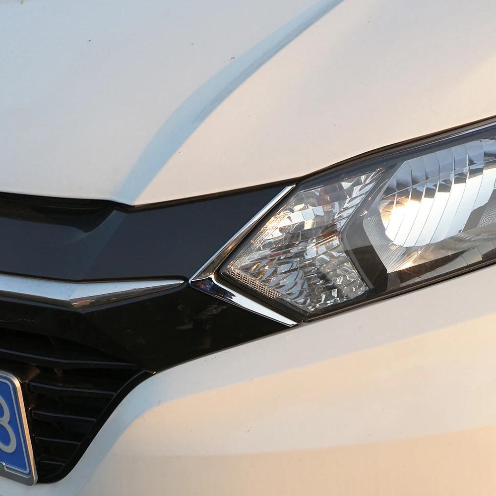 2 ks ABS chromové samolepky na trojúhelníkové kryty světel pro Honda HRV HR-V Vezel 2014 - 2022 Dekorační příslušenství