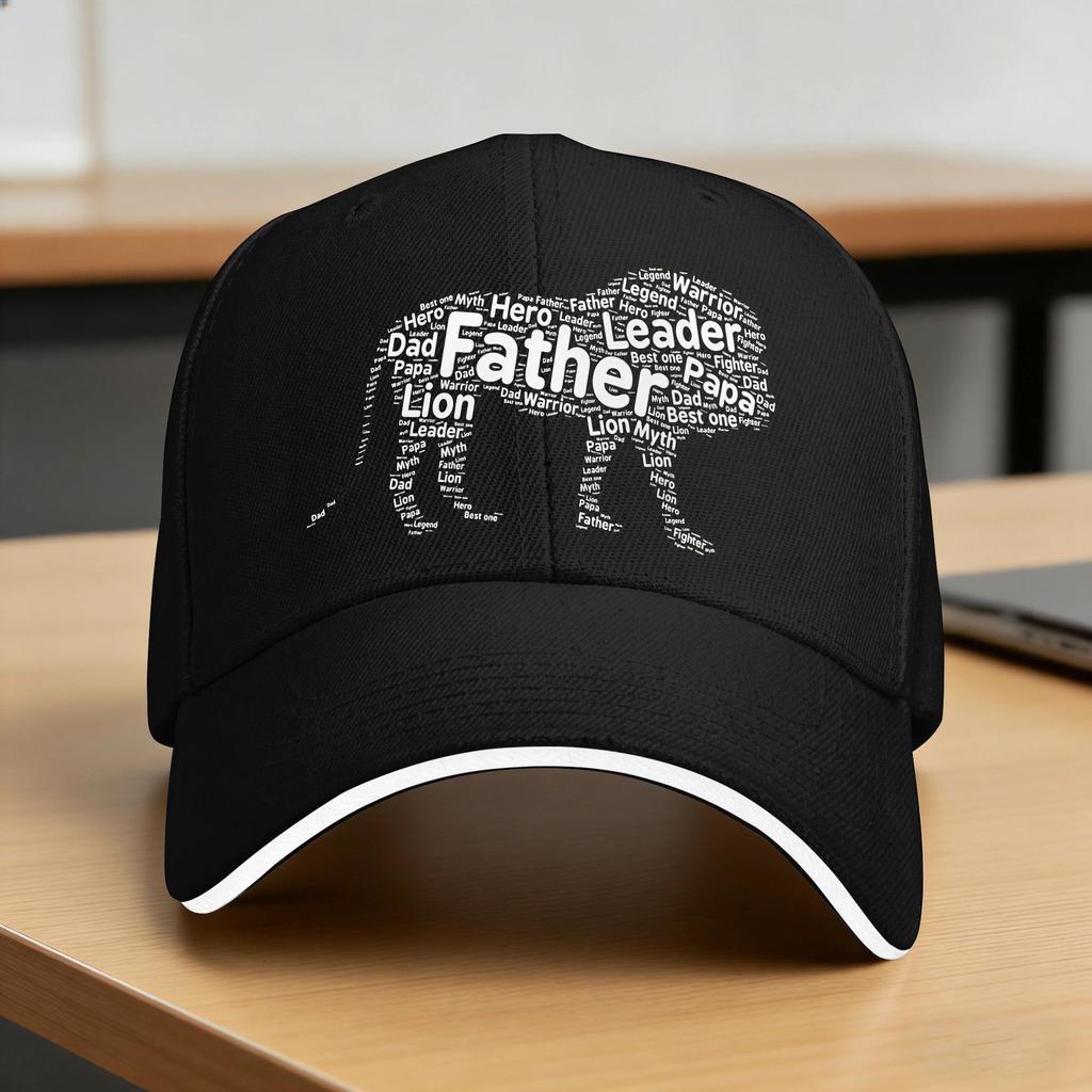 Fathers Day Lion Sun Baseball Cap Summer Trendy Trucker Hat For Women Unisex Tennis Skate Snapback Cap