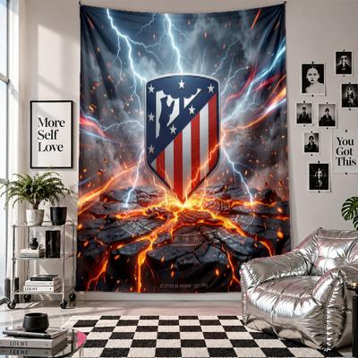 Tapestry ścienne Atletico Madryt Wystrój domu Tkanina do zawieszenia na ścianie do sypialni Salon Tło