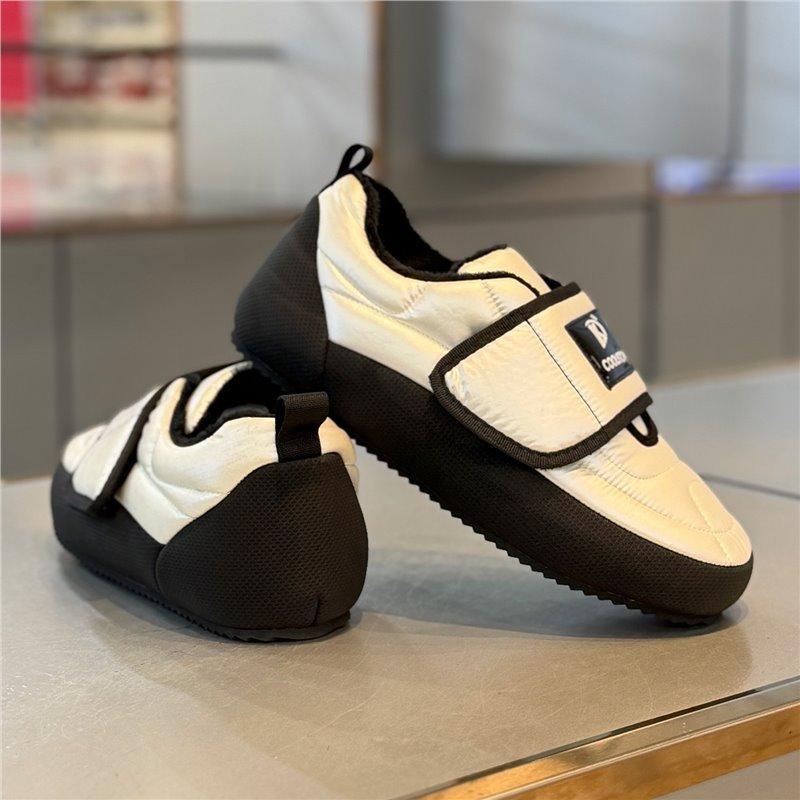 Winter New Bread Shoes Velcro Low Top Fleece Warm Daily Ah JK
