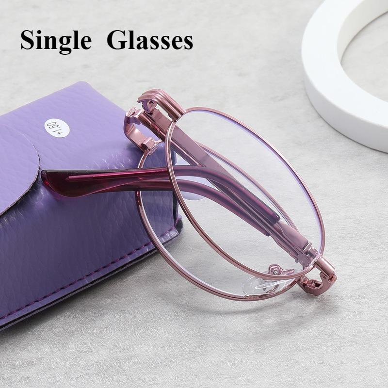

+1.0 ~ +4.0 Folding Reading Glasses Long Distance Dual-Use Anti Blue Light Ultra Light Hd Women S Portable Elegant Glasses +4.0