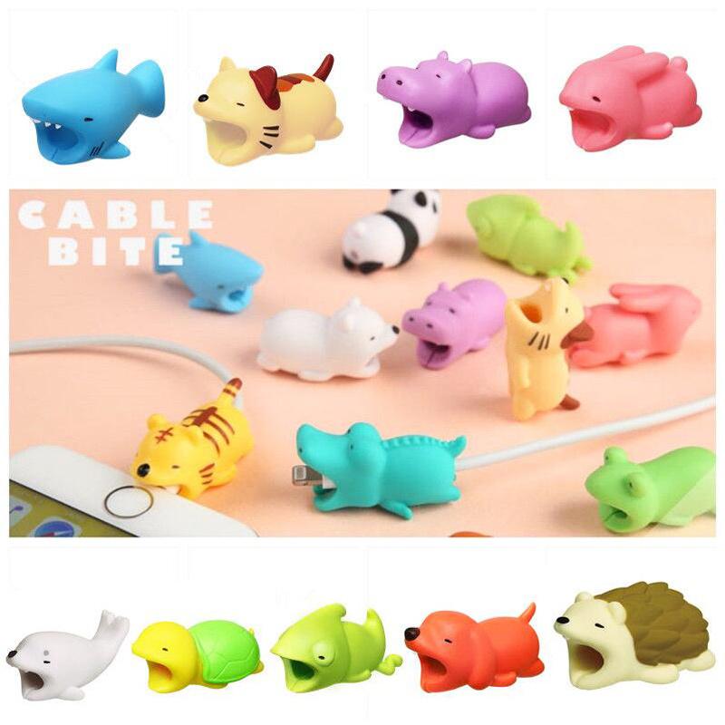 Cartoon Animal Dream Bite Cable Data Protector Dog Cat Shaper Winder Organizer for Phone Data Line