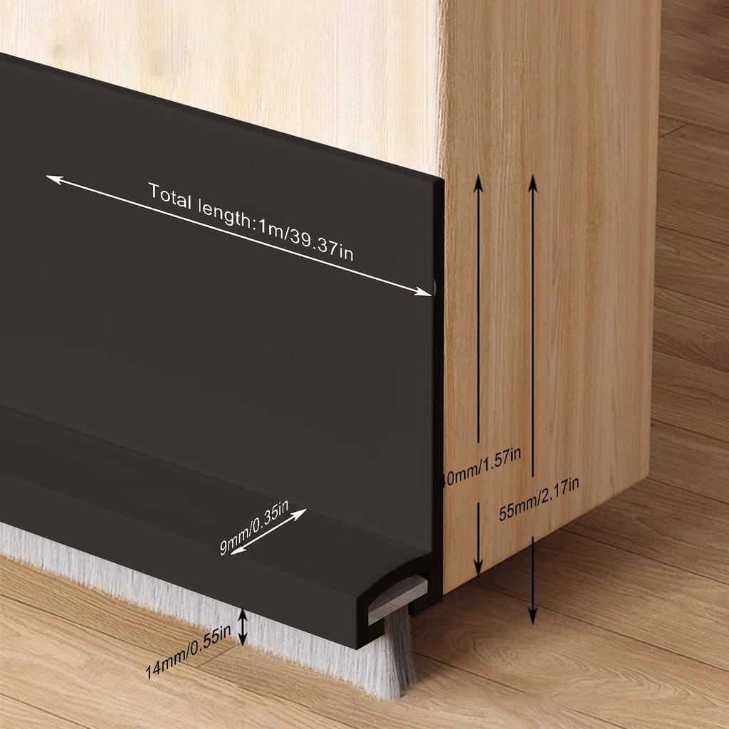 Self-adhesive Door Bottom Seal Strip For Sound Insulation, Windproof, Insect-proof
