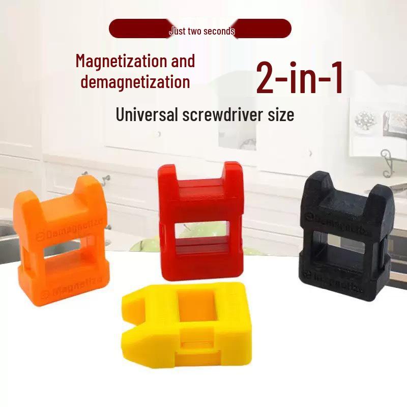 Magnetic Phillips & Flathead Screwdriver Bits with Quick Magnetizer/Demagnetizer.