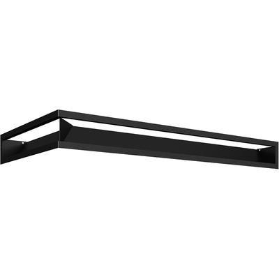 Lüftungsabdeckung LUFT Ecke rechts 40x80x9 schwarz Slim
