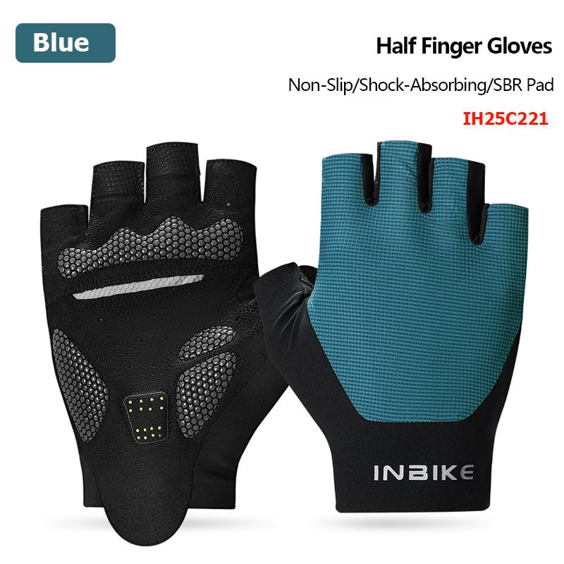 INBIKE 2025 Sommer Fahrradhandschuhe für Herren Stoßdämpfend Gepolstert Atmungsaktiv Fahrradhandschuhe MTB Rennrad Mountainbike Fahrhandschuhe