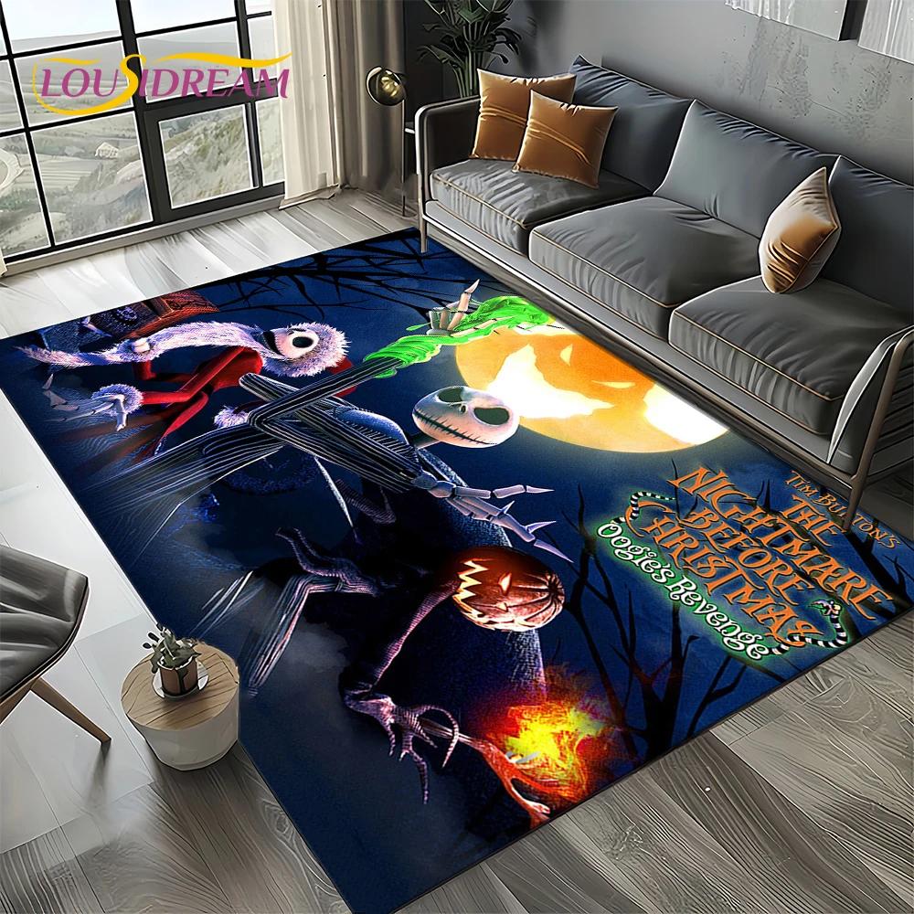 The Nightmare Before Christmas Cartoon Carpet Rug for Bedroom Living Room Home Sofa Decoration,kids Large Decor Floor Mat Gift