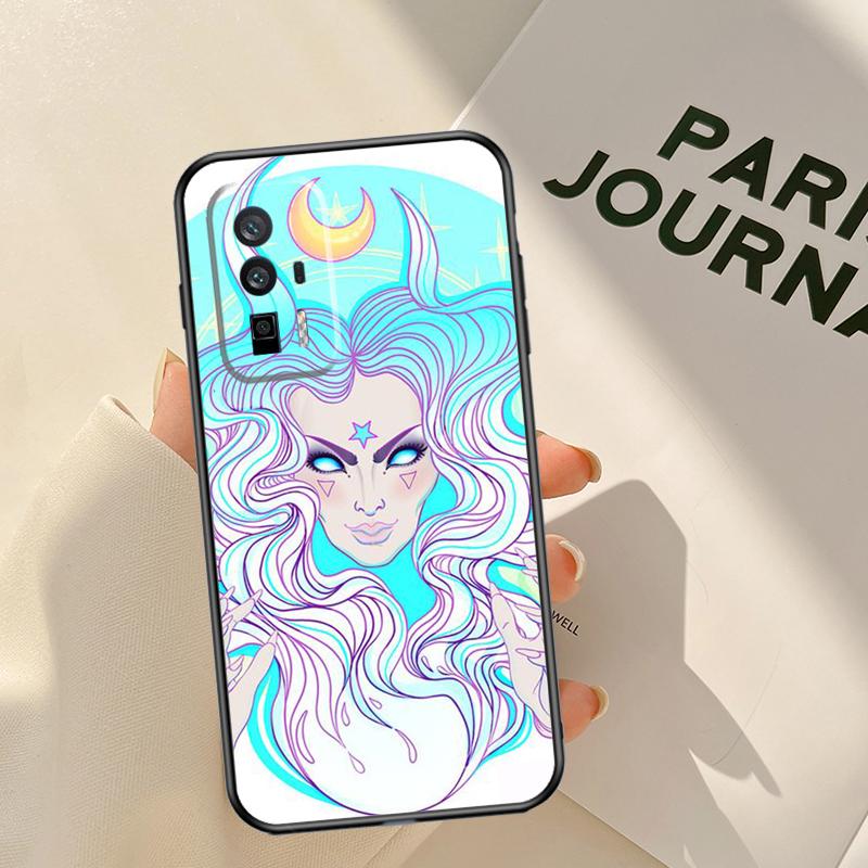 Girly Pastel Witch Goth Case For Xiaomi 14 15 Ultra 13T 14T 15T Pro 17 Pro Max POCO X7 Pro X3 X5 X6 F5 F6 F7 F8 Coque