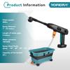 Yofidra 6 IN 1 High Pressure Car Washer Gun with Water Tank Portable Cleaning Tool Garden Spray Gun For Makita 18V Battery Pins