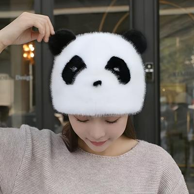 Winter Cartoon Panda Hat for Women Fashion Panda Ear Hat Bonnets Women Winter Warm Thick Caps