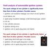 Engine Coils Tester T100, Comprehensive Car Ignition Systems Diagnostic Device Battery Voltage Checking for Professional