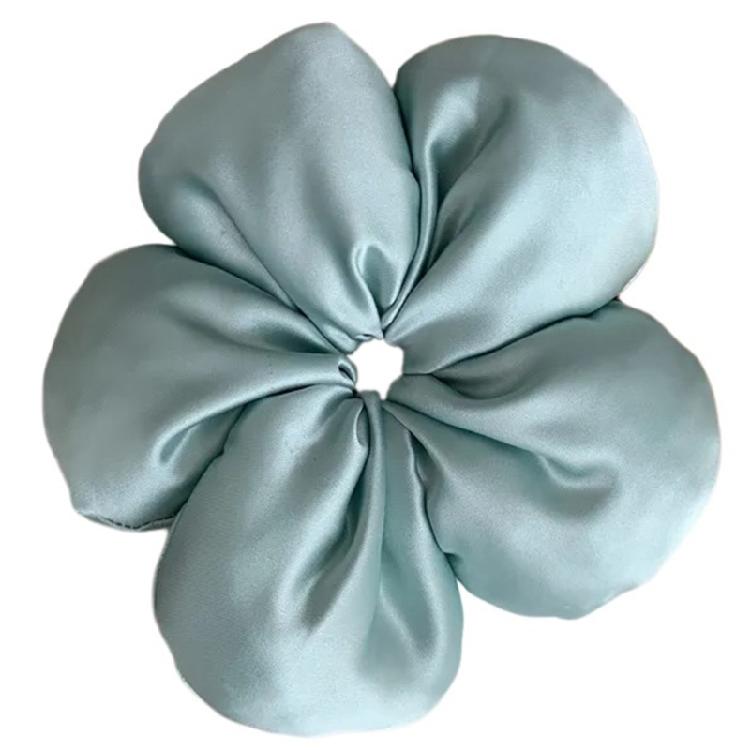 Geraffte Scrunchies 3D Blume Floral Haargummi Scrunchies Schwerlast
