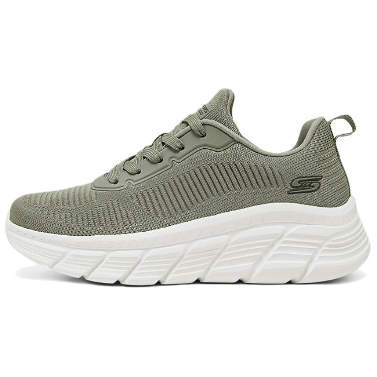 Skechers Bobs Sport Comfortable Versatile Low-Top Casual Shoes Women sneaker Olive-Green 117385-OLV 35