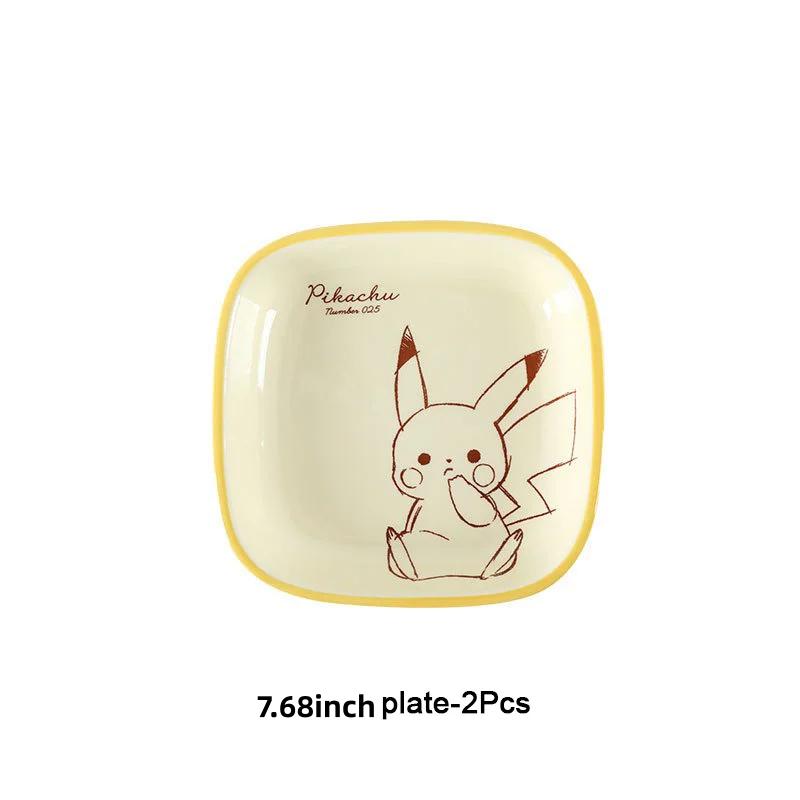 SHUNXIANG Keramikgeschirr Cartoon-Muster Keramikschüssel & Teller Unterglasurfarbe Doppelte Ohren Suppenschüssel Nudelschüssel Speiseteller