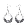 Retro Ethnic Gemstone Earrings for Women - Popular European & American Style
