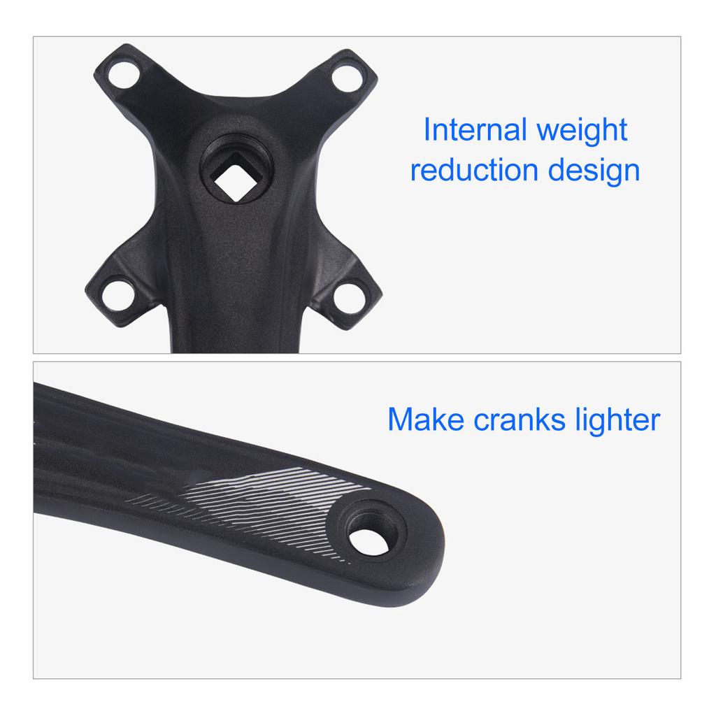 Bolany 34T Bike Single Crankset 104 BCD 7‑12 Speed Square Hole Crank Bike Crank Arm Set for Cycling Accessories