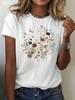 Crew Neck T-Shirt - Fashionable Womens Print Women's Harajuku Short Sleeve Casual Women's Clothing Street Tees Aesthetic Clothes