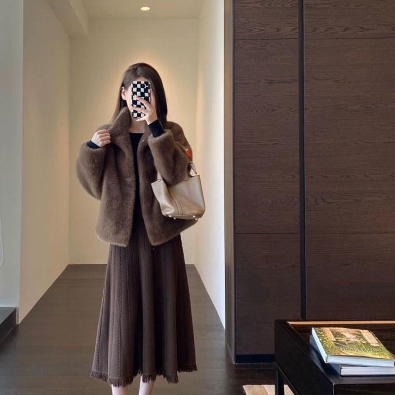 Autumn Winter Women Waterproof Coats Korean Fashion Chic Youth Stand Collar Thicken Cardigan Short Jackets