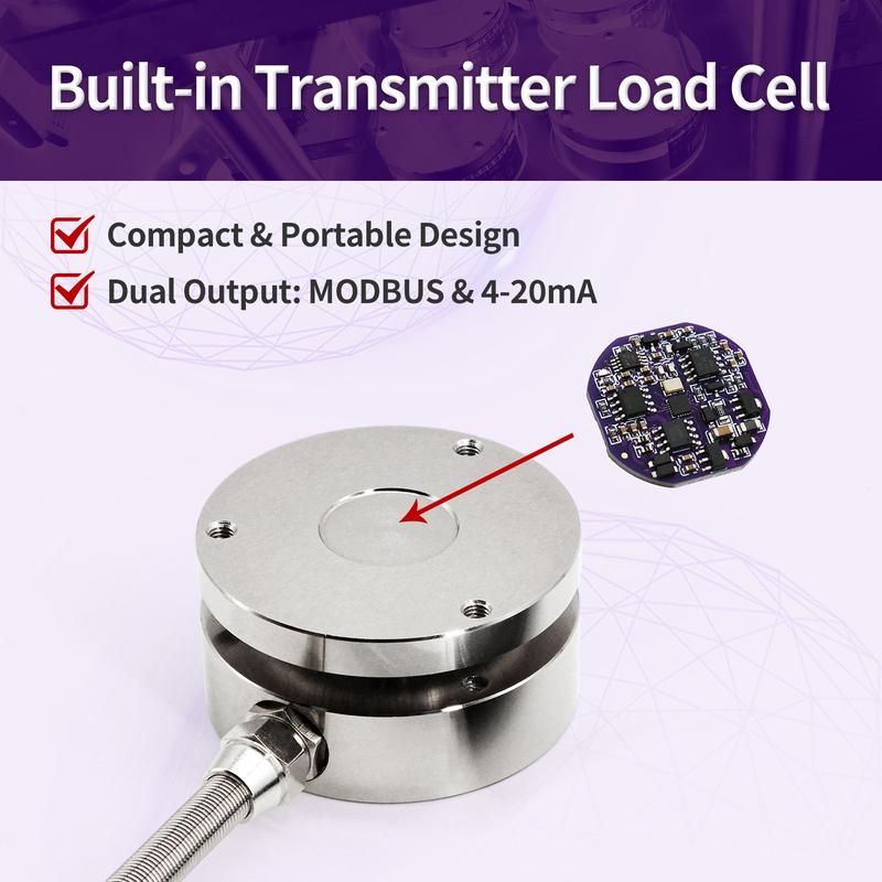 Built-in Chip Load Cell Sensor,MODBUS Signal, 4-20mA Analog Output,10-25VDC,The Sensor Is Directly Connected To the PLC